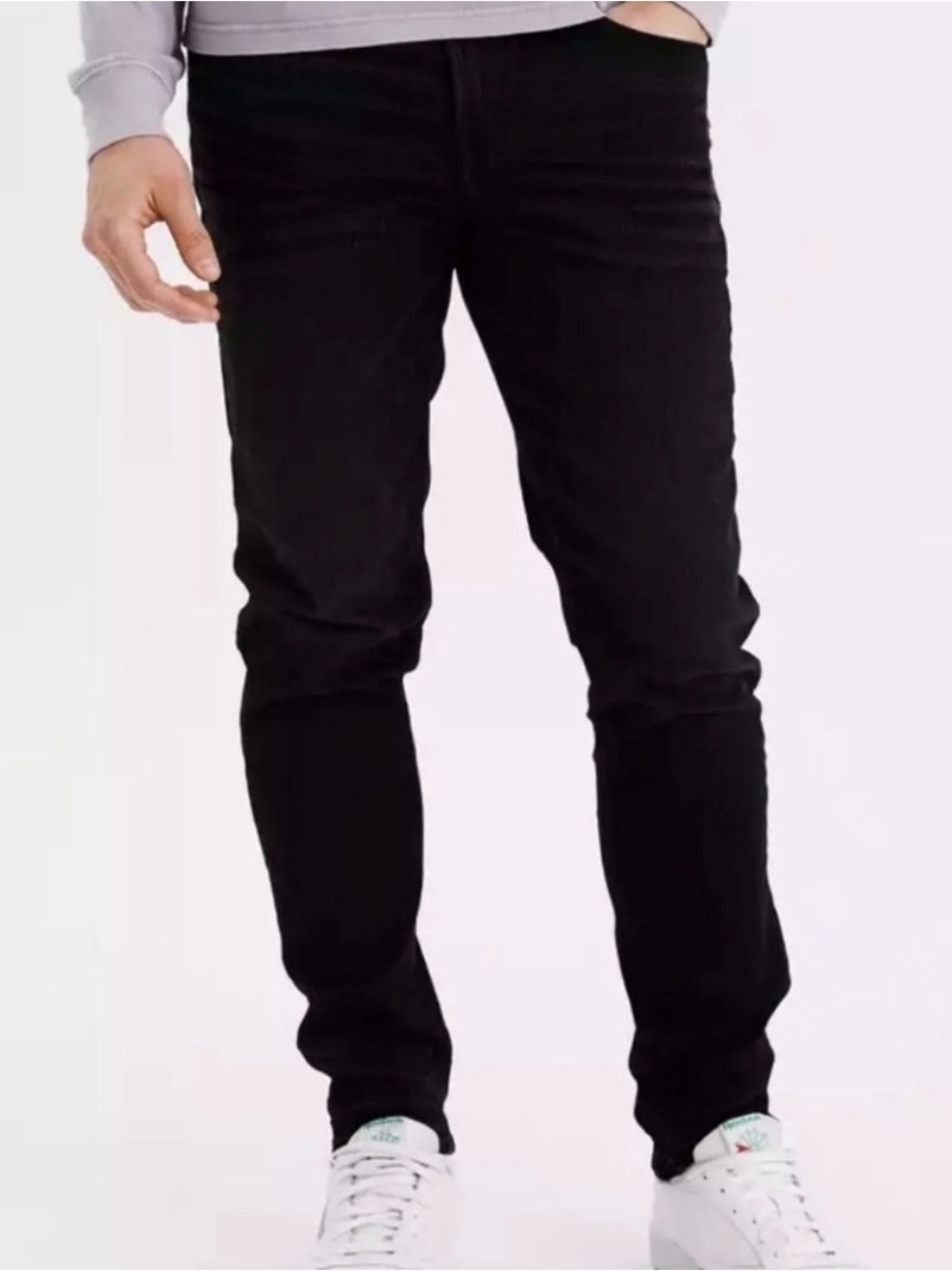 American Eagle Outfitters Men's Athletic Slim Jeans in Black - Airflex+